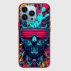 Чехол iPhone 13 Pro Cyber dude with glasses - blots