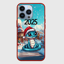 Чехол iPhone 13 Pro Новогодняя змейка в городе