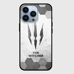 Чехол для iPhone 13 Pro The Witcher - white gradient, цвет: 3D-черный