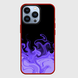 Чехол для iPhone 13 Pro Абстрактный фиолетовый огонь, цвет: 3D-красный