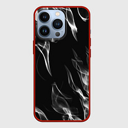 Чехол iPhone 13 Pro Белые языки пламени текстура