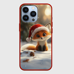 Чехол iPhone 13 Pro Маленькая новогодняя лисичка