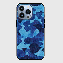 Чехол iPhone 13 Pro Синий камуфляж