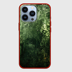 Чехол iPhone 13 Pro Зеленый камуфляж с эффектом старины