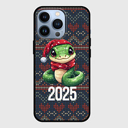 Чехол для iPhone 13 Pro Змея новогодняя символ 2025, цвет: 3D-черный