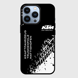 Чехол iPhone 13 Pro KTM - следы от шин
