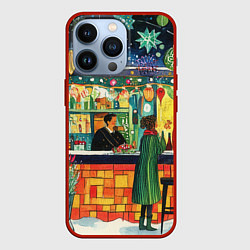 Чехол для iPhone 13 Pro Праздник новый год, цвет: 3D-красный