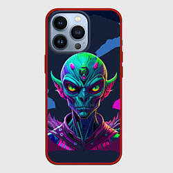 Чехол для iPhone 13 Pro Чужак с другой планеты, цвет: 3D-красный