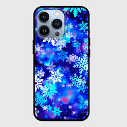 Чехол iPhone 13 Pro Яркие узоры снежинок