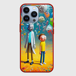 Чехол iPhone 13 Pro Рик и Морти - сюрреалистическая фантазия
