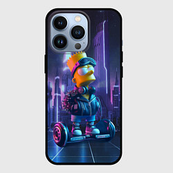 Чехол iPhone 13 Pro Bart Simpson on a gyro scooter - ai art