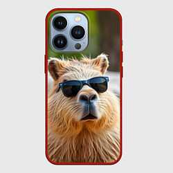 Чехол iPhone 13 Pro Модная капибара в темных очках