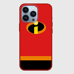 Чехол для iPhone 13 Pro Суперсемейка костюм, цвет: 3D-красный