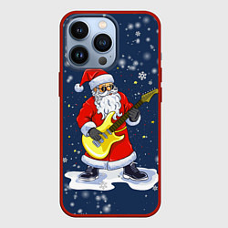 Чехол iPhone 13 Pro Новогодний музыкант дед мороз