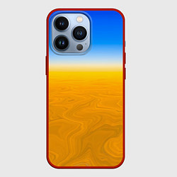 Чехол для iPhone 13 Pro Пустыня абстракция, цвет: 3D-красный