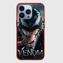 Чехол для iPhone 13 Pro Venom head with tongue, цвет: 3D-красный