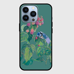 Чехол iPhone 13 Pro Малина и синичка