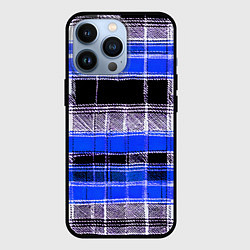 Чехол iPhone 13 Pro Белые полосы на чёрно-синем фоне