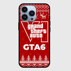 Чехол iPhone 13 Pro Новогодний GTA6 с оленями