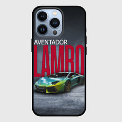 Чехол для iPhone 13 Pro Lamborghini Aventador, цвет: 3D-черный