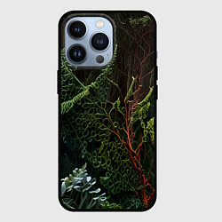 Чехол для iPhone 13 Pro Объемные растения в лесу, цвет: 3D-черный