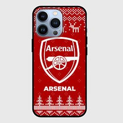 Чехол для iPhone 13 Pro Новогодний Arsenal с оленями, цвет: 3D-черный