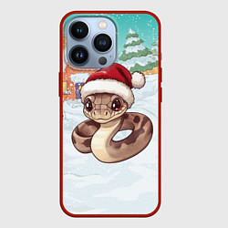 Чехол iPhone 13 Pro Новогодняя праздничная змейка 2025