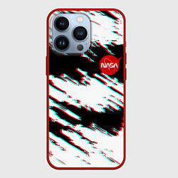 Чехол iPhone 13 Pro Nasa glitch color