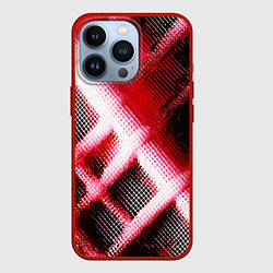 Чехол iPhone 13 Pro Красная сеть на чёрном фоне