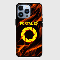 Чехол для iPhone 13 Pro Portal flame steel, цвет: 3D-черный