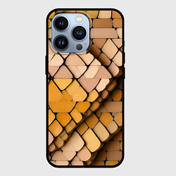 Чехол iPhone 13 Pro Жёлтые рельефные плитки