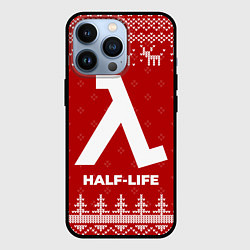 Чехол iPhone 13 Pro Новогодний Half-Life с оленями