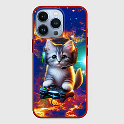 Чехол iPhone 13 Pro Удивительный мир котёнка игромана
