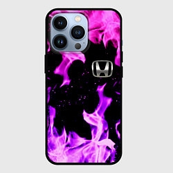 Чехол iPhone 13 Pro Honda flame pink