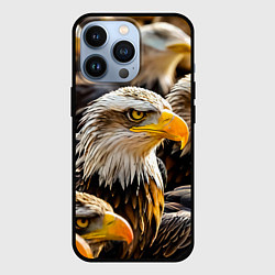 Чехол для iPhone 13 Pro Белоголовые орланы, цвет: 3D-черный