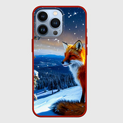 Чехол iPhone 13 Pro Лисичка в зимнем лесу