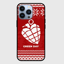 Чехол для iPhone 13 Pro Новогодний Green Day, цвет: 3D-черный