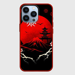 Чехол для iPhone 13 Pro Japan red black nature, цвет: 3D-красный