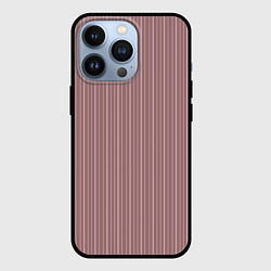 Чехол iPhone 13 Pro Пыльно-розовый в тонкую полоску