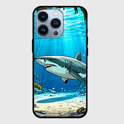 Чехол iPhone 13 Pro Акула в океане