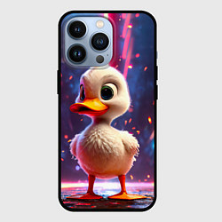 Чехол для iPhone 13 Pro Уточка в неоне, цвет: 3D-черный