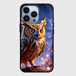 Чехол iPhone 13 Pro Золотистая сова