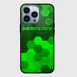 Чехол iPhone 13 Pro Mercedes - green gradient посередине