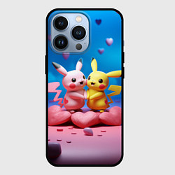 Чехол iPhone 13 Pro Влюбленные Пикачу