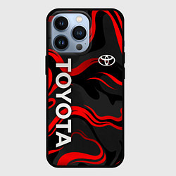 Чехол iPhone 13 Pro Toyota - красные языки пламени