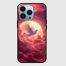 Чехол iPhone 13 Pro Голубь на фоне луны
