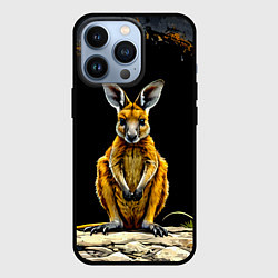 Чехол iPhone 13 Pro Кенгуру на черном