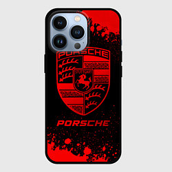 Чехол iPhone 13 Pro Porsche - red gradient