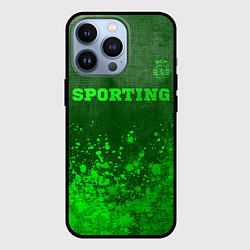 Чехол iPhone 13 Pro Sporting - green gradient посередине