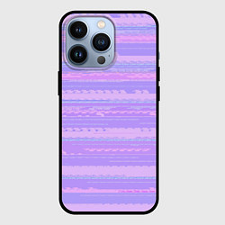 Чехол iPhone 13 Pro Нежный сиреневый полосатый